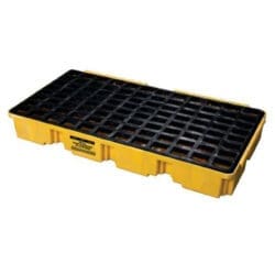 2 Drum, 30 Gallon Sump Capacity, Modular Spill Containment Platform Without Drain, Yellow - 1632