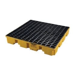 4 Drum Plastic Pallet, Without Drain, Yellow - 1645ND