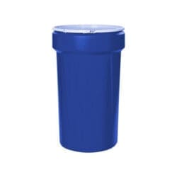 55 Gallon, Plastic Lever-Lock, Open Head Lab Pack Plastic Barrel Drum, Blue - 1655B