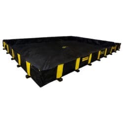 12' X 16' X 12", 1435 Gallon Spill Capacity, Drive Over Berm, Rigid-Lock QuickBerm®, Black - 28524