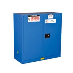 30 Gallon, 1 Shelf, 2 Doors, Self Close, Hazardous Material Cabinet, Sure-Grip® EX, Royal Blue - 863028