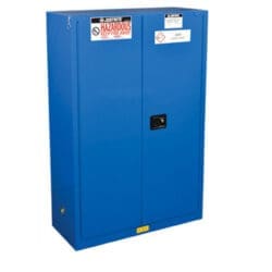 45 Gallon, 2 Shelf, 2 Doors, Self Close, Hazardous Material Cabinet, Sure-Grip® EX, Royal Blue - 864528