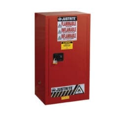 20 Gallon, 2 Shelves, 1 Door, Manual Close, Paint Safety Cabinet, Sure-Grip® EX, Red - 891511
