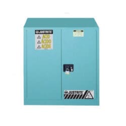 30 Gallon, 1 Shelf, 2 Doors, Self Close, Corrosives/Acid Steel Safety Cabinet, Sure-Grip® EX, Blue - 893022