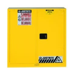 40 Gallon, 2 Shelves, 2 Doors, Self Close, Paint Safety Cabinet, Sure-Grip® EX, Yellow - 893030