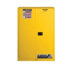 45 Gallon, 2 Shelves, 2 Doors, Manual Close, Flammable Cabinet, Sure-Grip® EX, Yellow - 894500