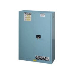 45 Gallon, 2 Shelves, 2 Doors, Manual Close, Corrosives/Acid Steel Safety Cabinet, Sure-Grip® EX, Blue - 894502