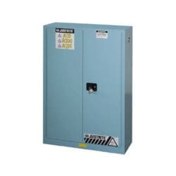 45 Gallon, 2 Shelves, 2 Doors, Self Close, Corrosives/Acid Steel Safety Cabinet, Sure-Grip® EX, Blue - 894522