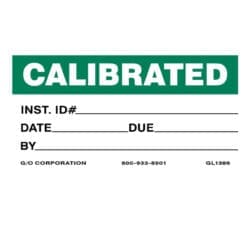 Calibrated - Write On Label