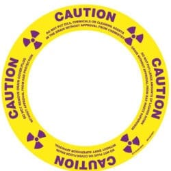 Do Not Put Oils, Chemicals or Cleaning Agents 9" ID x 13" OD - Floor Drain Label