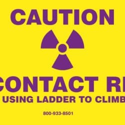 Caution - Contact RP prior to using ladder to climb above 7' - 1.75" x 3.5" - Label