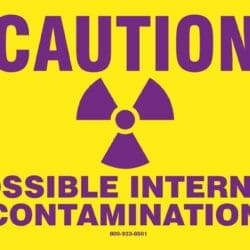 Caution - Possible Internal Contamination - 2" x 3" - Label