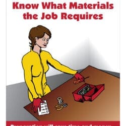 ALARA Sign - Plan Ahead: Know What Materials the Job Requires