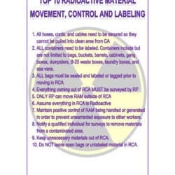 ALARA Sign - Top 10 Radioactive Material Movement, Control and Labeling...