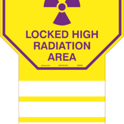 Five Pocket 12" Octagonal Sign - Caution Locked HRA