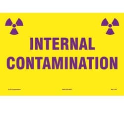 Internal Contamination 4" x 6" - Label