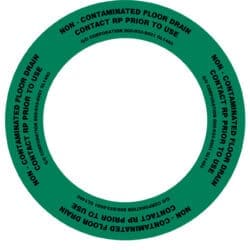 Non-Contaminated Floor Drain - Floor Drain Label