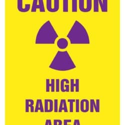 Caution - High Radiation Area - Standard Industry Sign