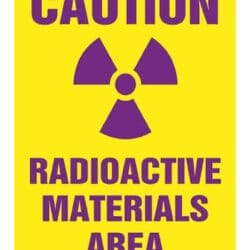 Caution - Radioactive Materials Area - Standard Industry Sign