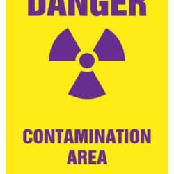 Danger - Contamination Area - Standard Industry Sign