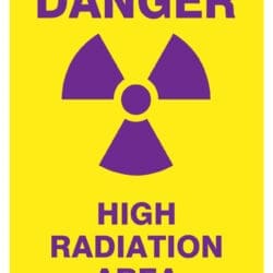 Danger - High Radiation Area - Standard Industry Sign