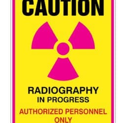 Radiography In Progress Sign